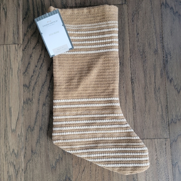 LAST 1!🎄 Striped Stocking Tan - Threshold designed with Studio McGee 1 stocking - Picture 8 of 12